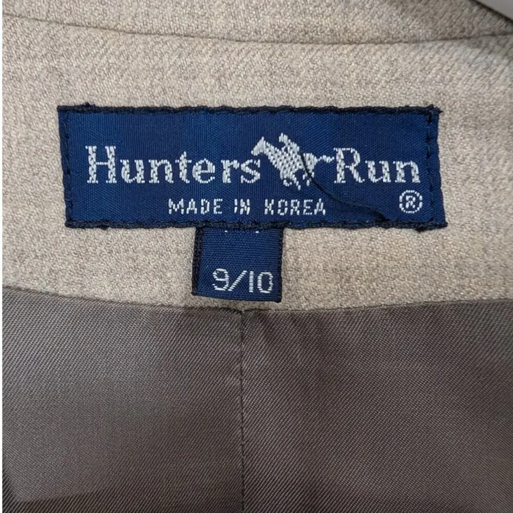 Hunters Run Wool Blazer Tailored Vintage Office Boss Minimalist Academia 9/10